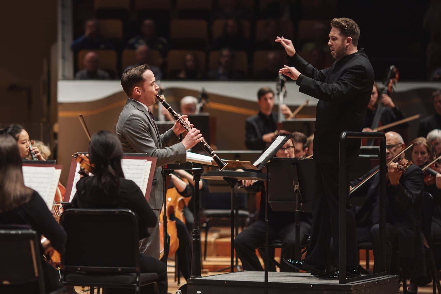 Photo of Jason Shafer performing with the Colorado Symphony